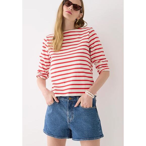 J. Crew High Rise A-line Denim Shorts in ancient laurel wash Size 32 - Picture 13 of 13